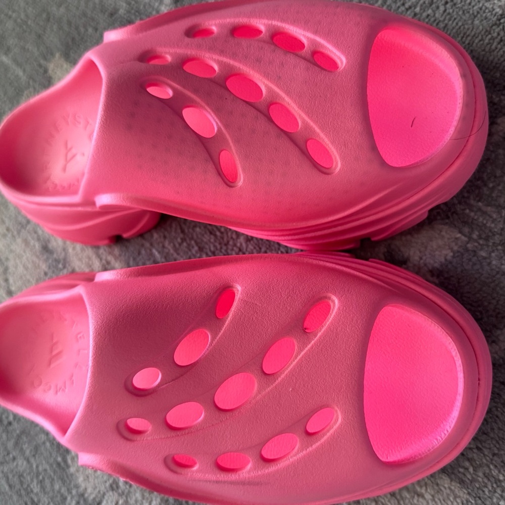 Adidas by Stella McCartney Pink Platform Clog Shoes